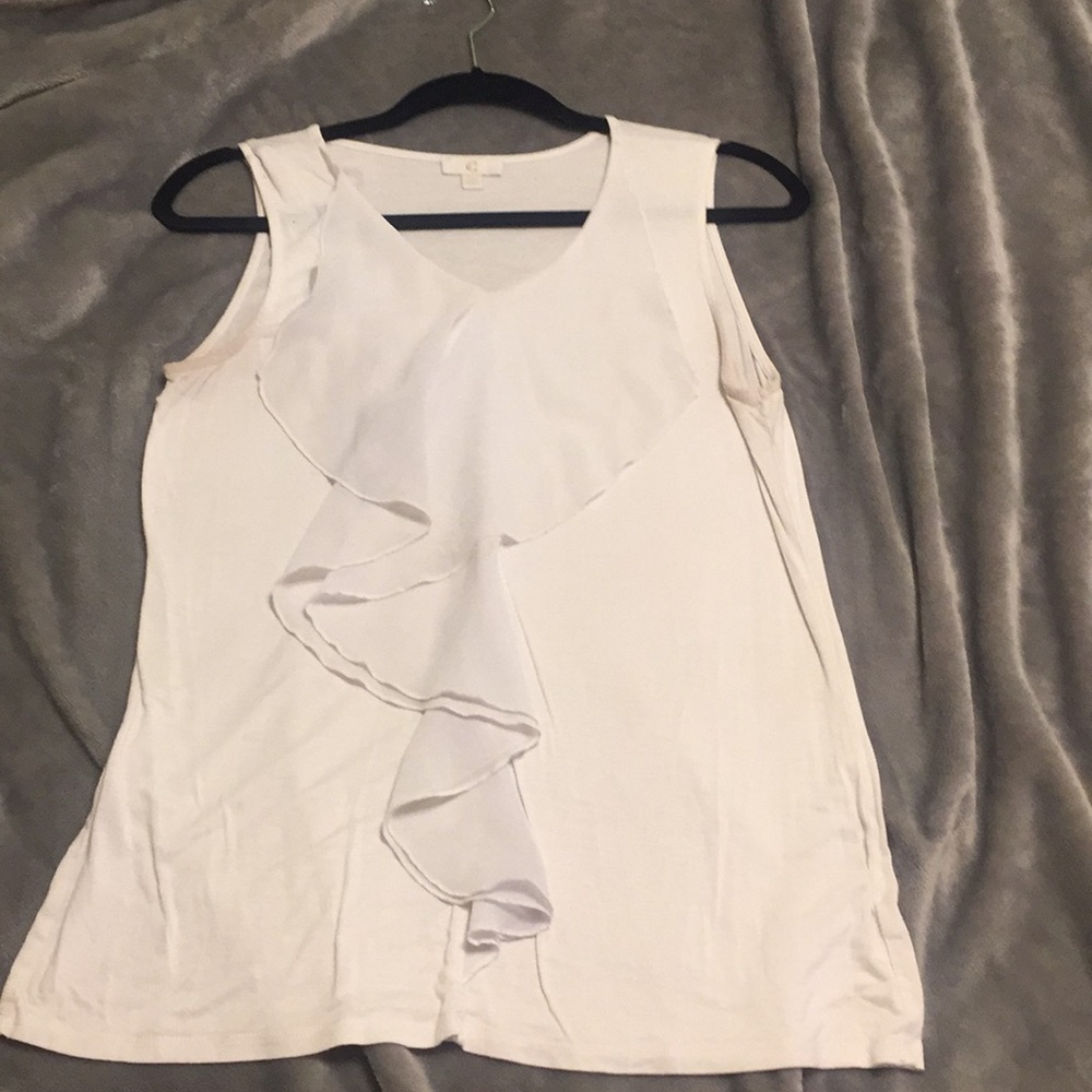 Sleeveless White Charming Charlie Tank Top